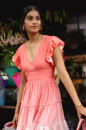 Venice ruffle dress