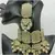 Indian bollywood gold plated kundan studded and beaded jewellery set