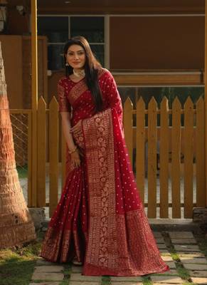  Handmade Bandhej Kanjivaram Silk Saree 2