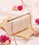 Mughal off white box clutch