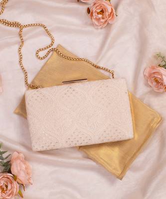Mughal off white box clutch 2