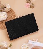Noir black clutch