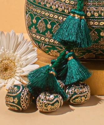 Resham green potli 2