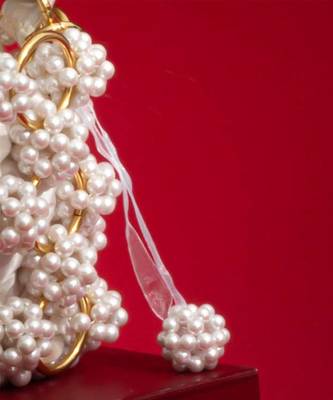 Leila pearl gold ring bucket bag 4