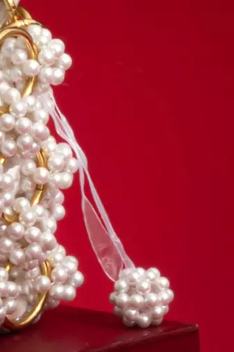 Leila pearl gold ring bucket bag