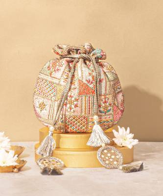 Jia embroidered multicolour potli 1