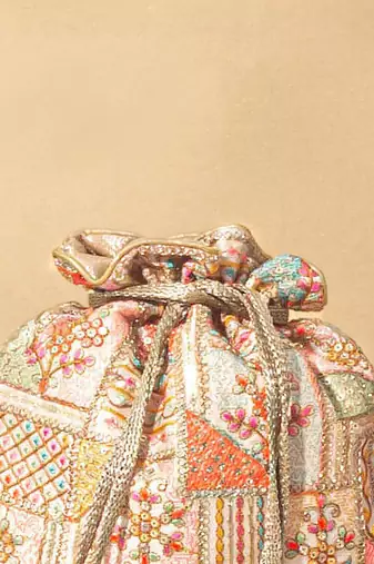 Jia embroidered multicolour potli