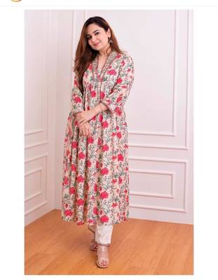 Cotton Printed Kurti With Pant 1