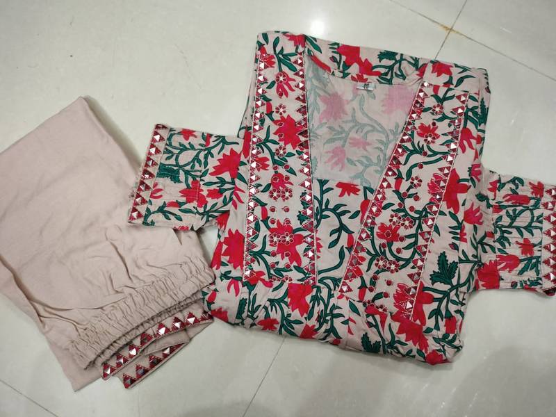Cotton Printed Kurti With Pant