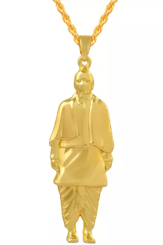 Brass goldplated freedom fighters independence hero bhagat singh+patel+ambedkar deshbhakti pendant men women