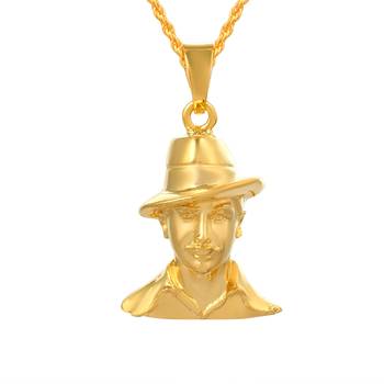 Brass goldplated freedom fighters independence hero bhagat singh+patel+ambedkar deshbhakti pendant men women 4