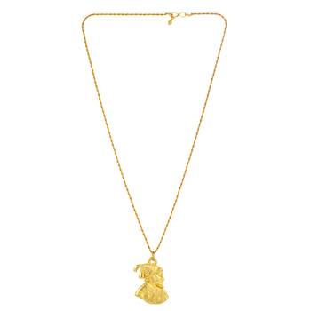 Brass gold plated shivaji & maharana pratap india hero kings chain pendant fashion combo jewellery 2