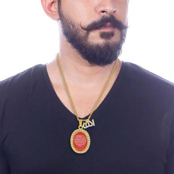 Gold Plated Red CZ Pendant Necklace 4