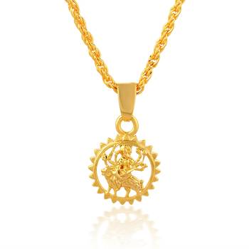 Goldplated sherawali mata durga chainpendant hindu   2