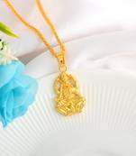 Brass micron goldplated handmade small and cute lakshmi chain pendant  jewellery