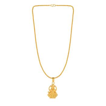 Brass micron goldplated handmade small and cute lakshmi chain pendant  jewellery   3