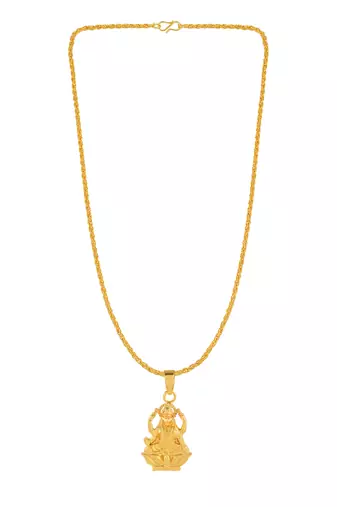 Brass micron goldplated handmade small and cute lakshmi chain pendant  jewellery  