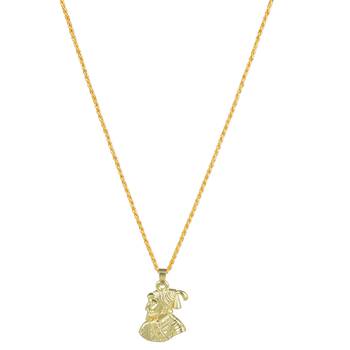 Gold plated shivaji maharaj maratha reversible chain pendant for men and women 3