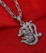 Dzine Trendz Oxidised Silver Pendant Necklace