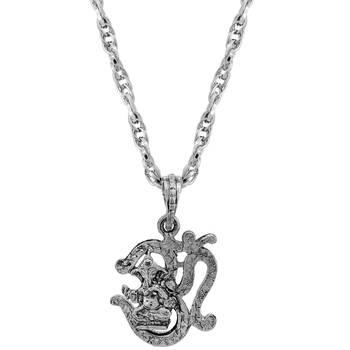 Dzine Trendz Oxidised Silver Pendant Necklace 2