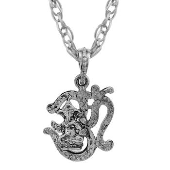 Dzine Trendz Oxidised Silver Pendant Necklace 3