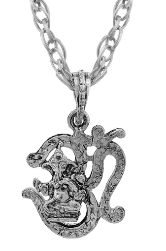 Dzine Trendz Oxidised Silver Pendant Necklace