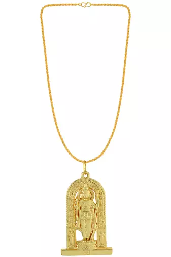 Dzine Trendz Ayodhya Bhagwan Shri Ram Lalla pendant Brass Gold