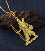 Brass micron 1 gram gold forming bhagwan shri ram pendant hindu spiritual temple jewellery
