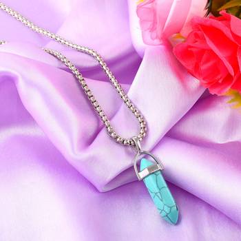 Natural certified energised stone pendant with chain for reiki and crystal healing for men and women 1