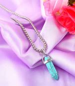 Natural certified energised stone pendant with chain for reiki and crystal healing for men and women