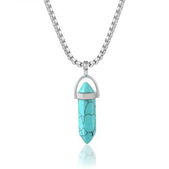 Natural certified energised stone pendant with chain for reiki and crystal healing for men and women 2