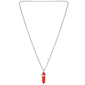 Natural red firoza hand chiselled energised stone pendant crystal healing for men and women 3