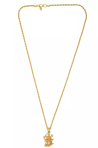 Gold plated, maa durga,kaali, chandi chain pendant necklace god temple jewellery men women