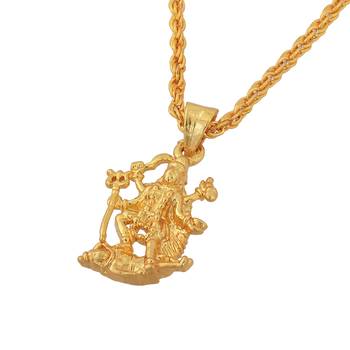 Gold plated, maa durga,kaali, chandi chain pendant necklace god temple jewellery men women 4