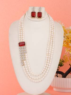 Natural fresh water pearls set from hyderabad 1