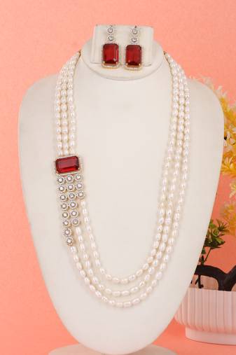 Natural fresh water pearls set from hyderabad