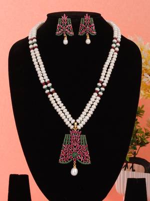 Natural fresh water pearls set from hyderabad 1