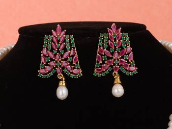 Natural fresh water pearls set from hyderabad 2