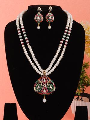Natural fresh water pearls set from hyderabad 1