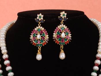 Natural fresh water pearls set from hyderabad 2