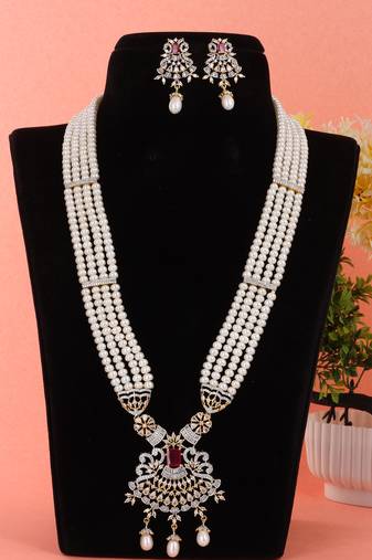 Natural fresh water pearls set from hyderabad