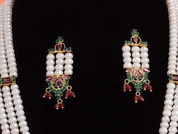 Natural fresh water pearls set from hyderabad 2