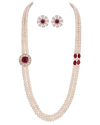 Natural fresh water pearls set from hyderabad 3