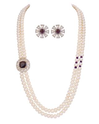 Natural fresh water pearls set from hyderabad 2