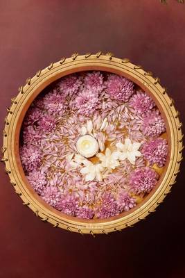 The advitya brass urli bowl with ghungroo  traditional home and festive decor piece 3