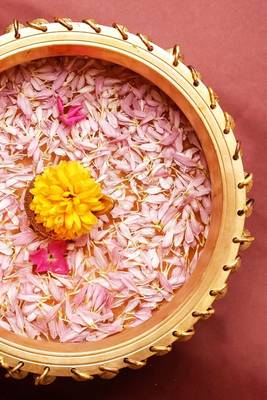 The advitya brass urli with ghungroo  traditional decorative bowl for home and festive decor 5
