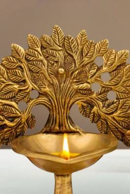 The advitya brass kalpavriksha diya 1