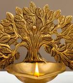 The advitya brass kalpavriksha diya