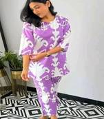 Cotton printed short kurti with pant