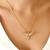 Gold toned anti-tarnish daily useable chain with ad stone falcon bird pendant